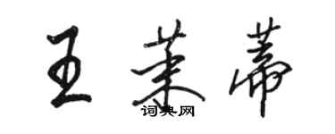 駱恆光王茉蒂行書個性簽名怎么寫