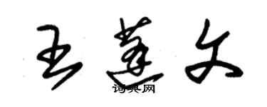 朱錫榮王蓬文草書個性簽名怎么寫