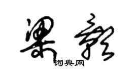 朱錫榮梁影草書個性簽名怎么寫