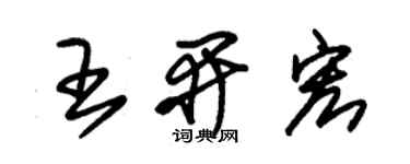 朱錫榮王開宏草書個性簽名怎么寫