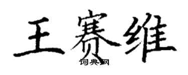 丁謙王賽維楷書個性簽名怎么寫