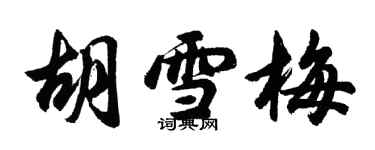 胡問遂胡雪梅行書個性簽名怎么寫