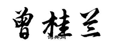 胡問遂曾桂蘭行書個性簽名怎么寫