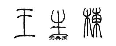 陳墨王生棟篆書個性簽名怎么寫