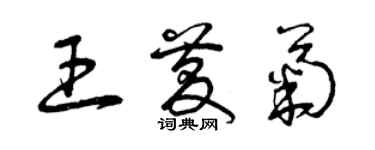 曾慶福王慶菊草書個性簽名怎么寫