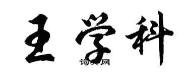 胡問遂王學科行書個性簽名怎么寫