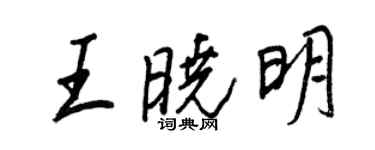 王正良王曉明行書個性簽名怎么寫