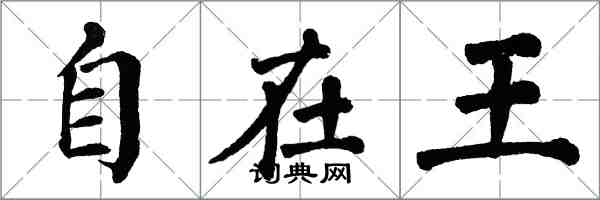 翁闓運自在王楷書怎么寫