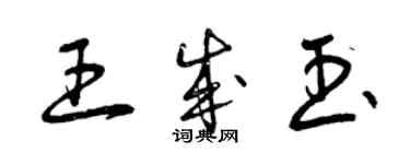 曾慶福王成玉草書個性簽名怎么寫