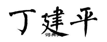 翁闓運丁建平楷書個性簽名怎么寫