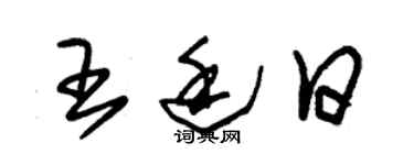 朱錫榮王廷日草書個性簽名怎么寫