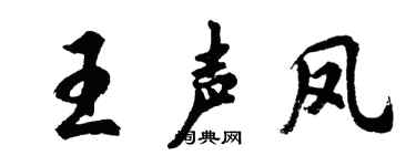 胡問遂王聲鳳行書個性簽名怎么寫
