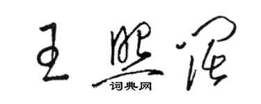 駱恆光王照闊草書個性簽名怎么寫