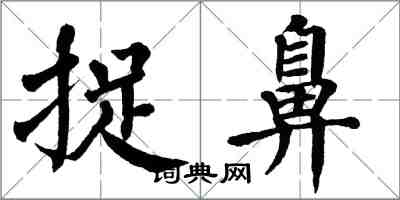 翁闓運捉鼻楷書怎么寫