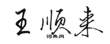 駱恆光王順來行書個性簽名怎么寫