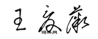 駱恆光王夏薇草書個性簽名怎么寫