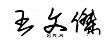 朱錫榮王文杰草書個性簽名怎么寫