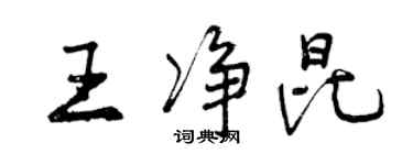 曾慶福王淨昆行書個性簽名怎么寫