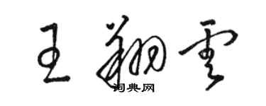 駱恆光王翔雲草書個性簽名怎么寫