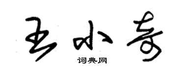 朱錫榮王小奇草書個性簽名怎么寫