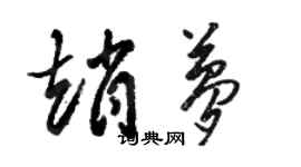 駱恆光趙夢草書個性簽名怎么寫