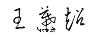 駱恆光王葉超草書個性簽名怎么寫