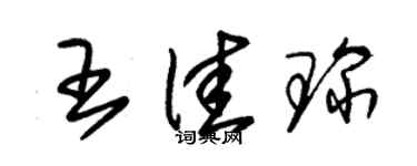 朱錫榮王佳琛草書個性簽名怎么寫