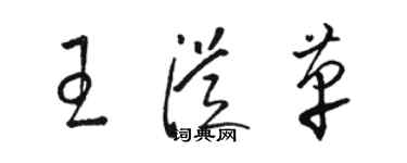 駱恆光王從革草書個性簽名怎么寫