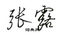 駱恆光張露行書個性簽名怎么寫