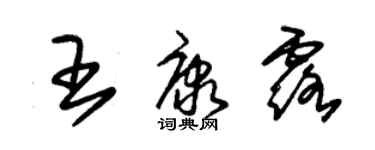 朱錫榮王康露草書個性簽名怎么寫