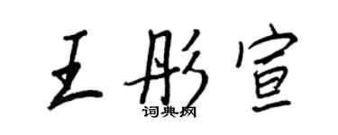 王正良王彤宣行書個性簽名怎么寫