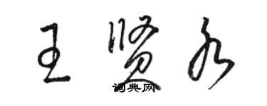 駱恆光王賢水草書個性簽名怎么寫