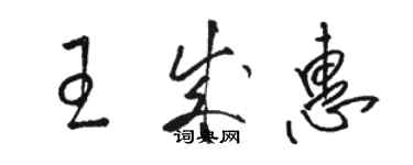 駱恆光王成惠草書個性簽名怎么寫