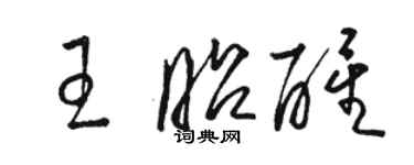 駱恆光王昭醒草書個性簽名怎么寫