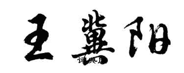 胡問遂王冀陽行書個性簽名怎么寫