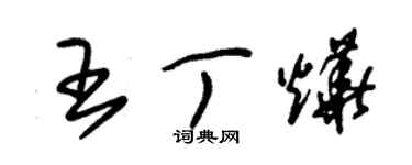 朱錫榮王丁燁草書個性簽名怎么寫