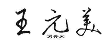 駱恆光王元美行書個性簽名怎么寫