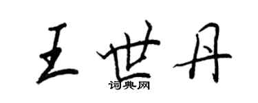 王正良王世丹行書個性簽名怎么寫