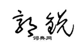 朱錫榮郭銳草書個性簽名怎么寫