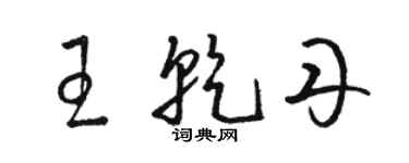 駱恆光王乾丹草書個性簽名怎么寫