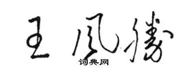駱恆光王風勝草書個性簽名怎么寫
