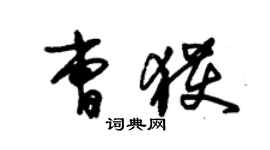 朱錫榮曹獲草書個性簽名怎么寫