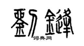 曾慶福劉鋒篆書個性簽名怎么寫