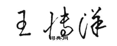 駱恆光王博洋草書個性簽名怎么寫