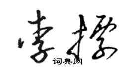 駱恆光李標草書個性簽名怎么寫