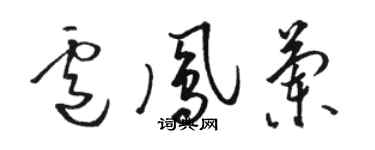 駱恆光盧鳳蘭草書個性簽名怎么寫