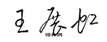 駱恆光王展虹草書個性簽名怎么寫