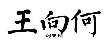 翁闓運王向何楷書個性簽名怎么寫