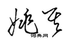 駱恆光姚其草書個性簽名怎么寫