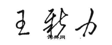 駱恆光王新力草書個性簽名怎么寫